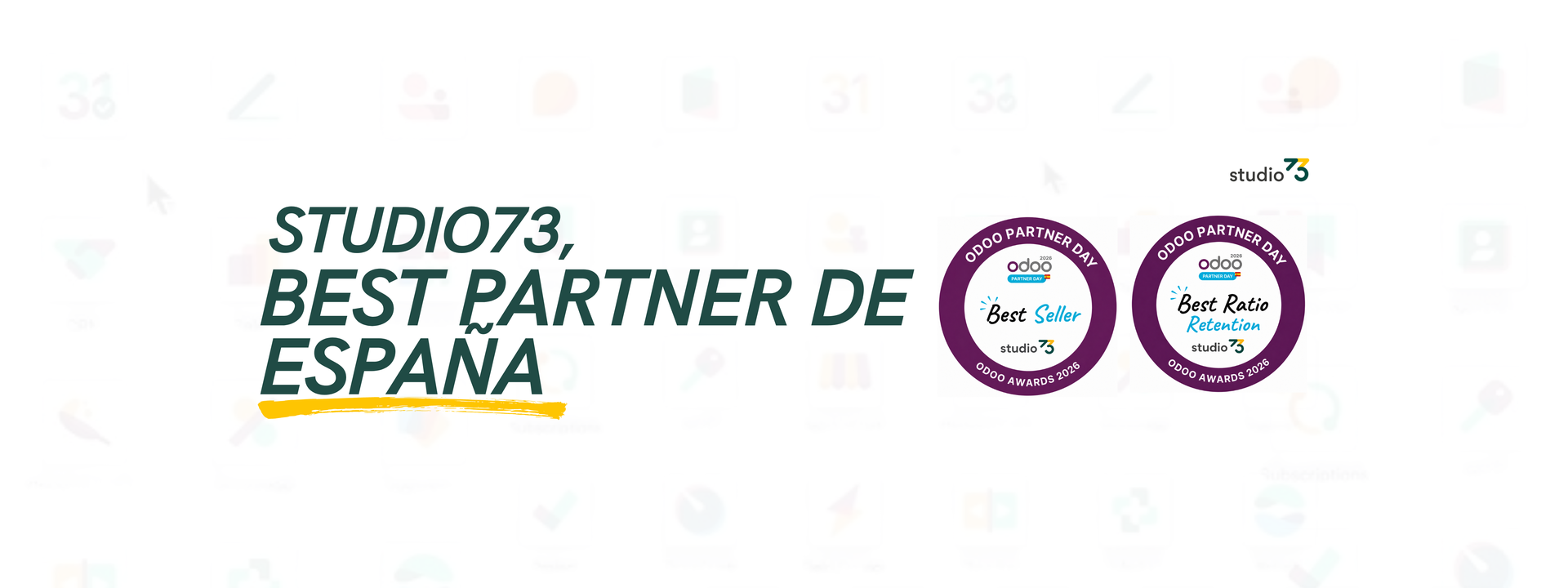 Reconocimiento Best Partner de España 2026 de Studio73