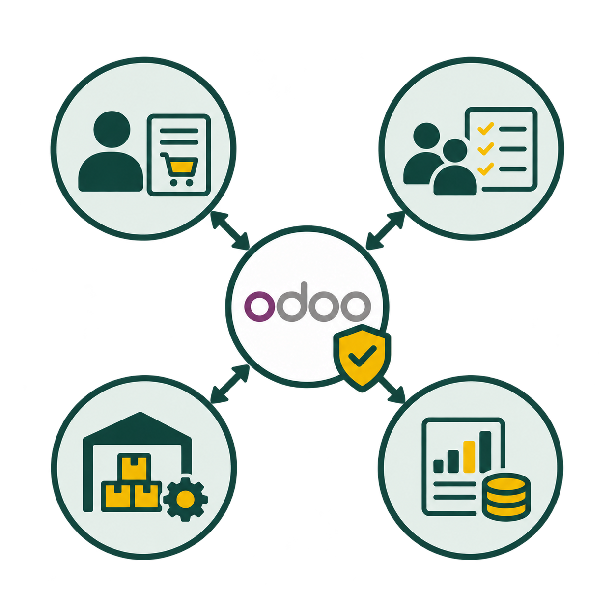 Odoo conecta ventas, operaciones, finanzas y equipos con una visión compartida