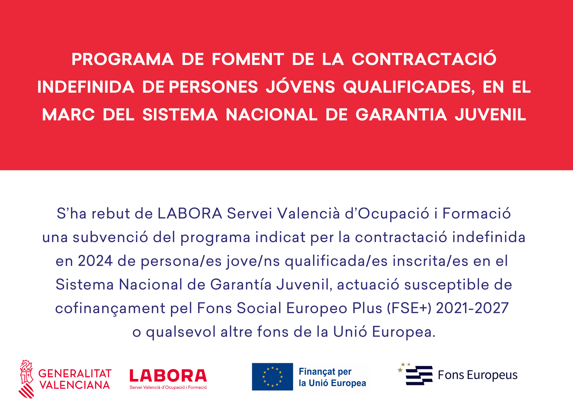 Cartel ECOGJU 2024 de LABORA en valenciano